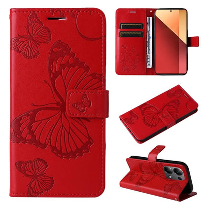 KT Imprinting Flower Series-2 For Xiaomi Redmi Note 13 Pro 4G / Poco M6 Pro 4G Case with Wrist Strap Leather Cover