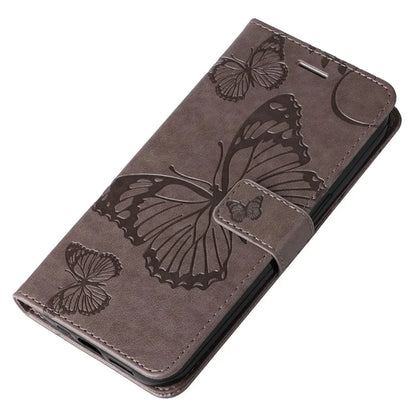 KT Imprinting Flower Series-2 For Xiaomi Redmi Note 13 Pro 4G / Poco M6 Pro 4G Case with Wrist Strap Leather Cover