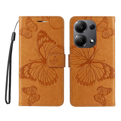 KT Imprinting Flower Series-2 For Xiaomi Redmi Note 13 Pro 4G / Poco M6 Pro 4G Case with Wrist Strap Leather Cover