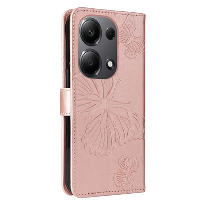 KT Imprinting Flower Series-2 For Xiaomi Redmi Note 13 Pro 4G / Poco M6 Pro 4G Case with Wrist Strap Leather Cover