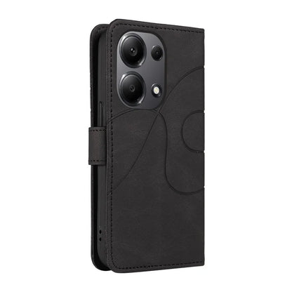 For Xiaomi Redmi Note 13 Pro 4G / Poco M6 Pro 4G Case Imprinted Curved Line Leather Cover