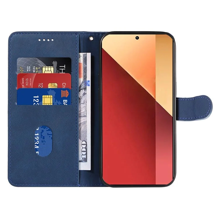 For Xiaomi Redmi Note 13 Pro 4G / Poco M6 Pro 4G Case Imprinted Curved Line Leather Cover