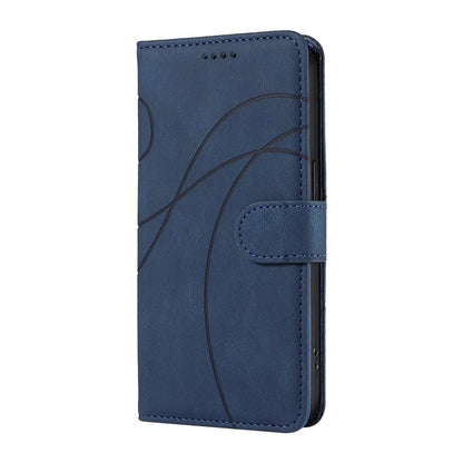 For Xiaomi Redmi Note 13 Pro 4G / Poco M6 Pro 4G Case Imprinted Curved Line Leather Cover