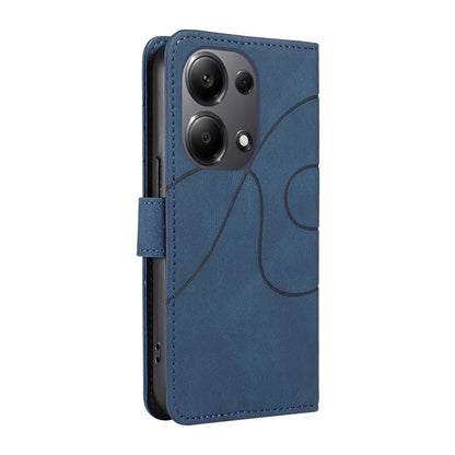 For Xiaomi Redmi Note 13 Pro 4G / Poco M6 Pro 4G Case Imprinted Curved Line Leather Cover