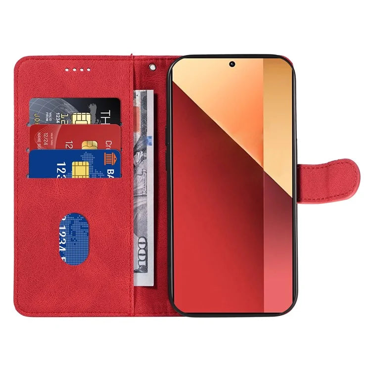 For Xiaomi Redmi Note 13 Pro 4G / Poco M6 Pro 4G Case Imprinted Curved Line Leather Cover