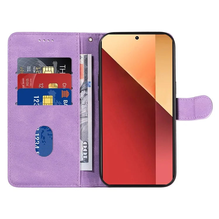 For Xiaomi Redmi Note 13 Pro 4G / Poco M6 Pro 4G Case Imprinted Curved Line Leather Cover
