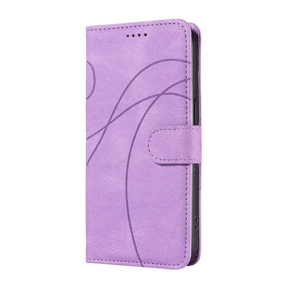 For Xiaomi Redmi Note 13 Pro 4G / Poco M6 Pro 4G Case Imprinted Curved Line Leather Cover