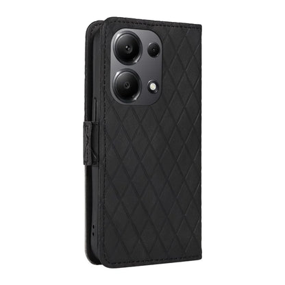 For Xiaomi Redmi Note 13 Pro 4G / Poco M6 Pro 4G Magnetic Case Leather Wallet Cover with Rhombus Pattern