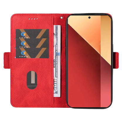 For Xiaomi Redmi Note 13 Pro 4G / Poco M6 Pro 4G Magnetic Case Leather Wallet Cover with Rhombus Pattern