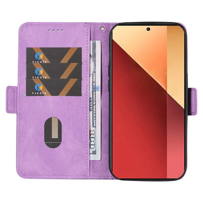 For Xiaomi Redmi Note 13 Pro 4G / Poco M6 Pro 4G Magnetic Case Leather Wallet Cover with Rhombus Pattern