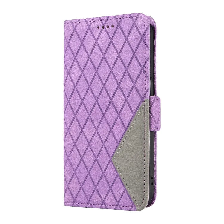 For Xiaomi Redmi Note 13 Pro 4G / Poco M6 Pro 4G Magnetic Case Leather Wallet Cover with Rhombus Pattern