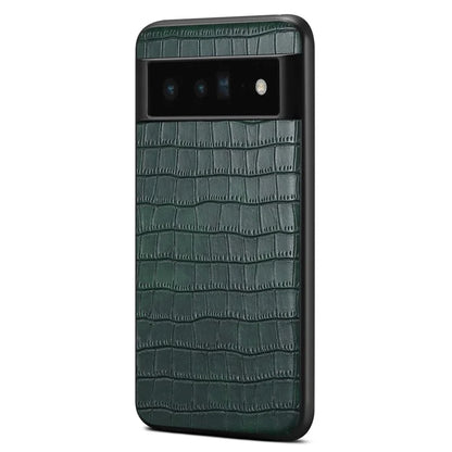 For Google Pixel 6 Pro 5G Cell Phone Cases Crocodile Textured Shockproof Back Shell