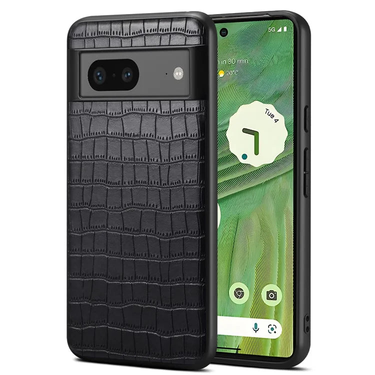 For Google Pixel 7 5G Case Crocodile Textured Anti-scratch Smart Phone Cover