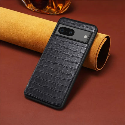 For Google Pixel 7 5G Case Crocodile Textured Anti-scratch Smart Phone Cover