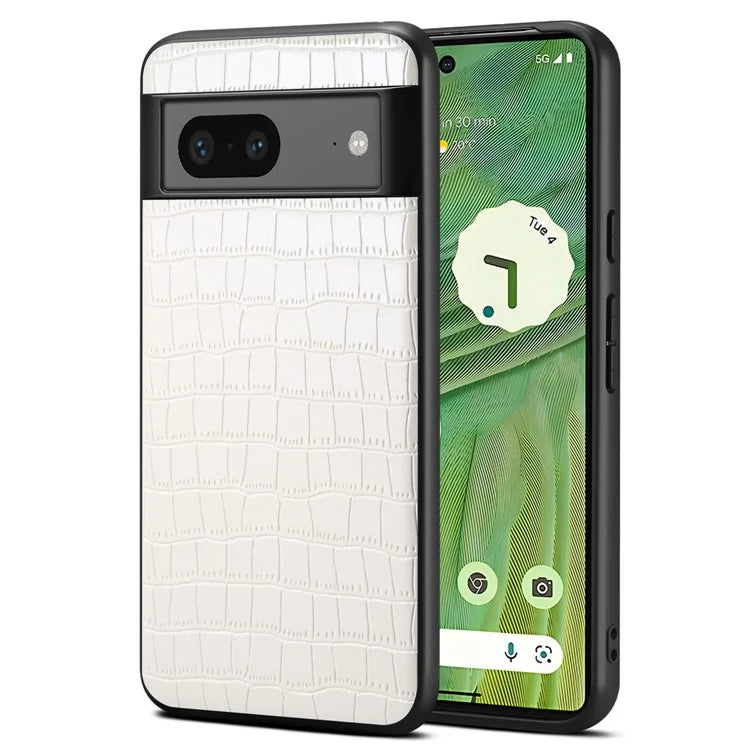 For Google Pixel 7 5G Case Crocodile Textured Anti-scratch Smart Phone Cover