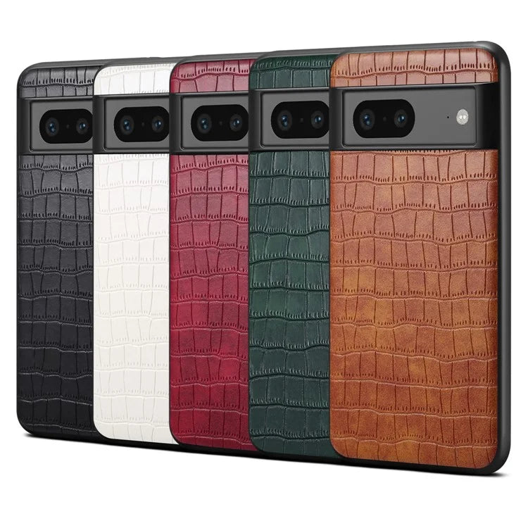 For Google Pixel 7 5G Case Crocodile Textured Anti-scratch Smart Phone Cover