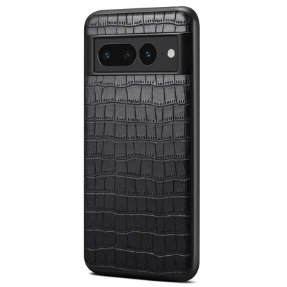 For Google Pixel 7 Pro 5G Back Case Crocodile Textured Shockproof Phone Cover