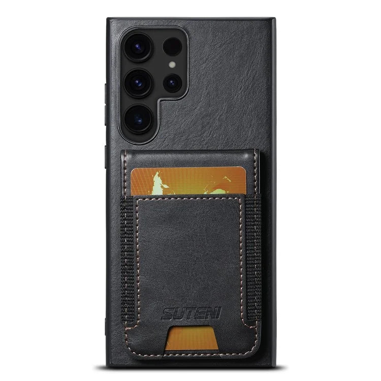 SUTENI H03 For Samsung Galaxy S24 Ultra Case Waxy Texture Vertical Flip Protective Shell
