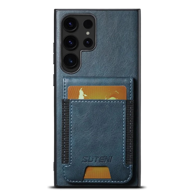 SUTENI H03 For Samsung Galaxy S24 Ultra Case Waxy Texture Vertical Flip Protective Shell