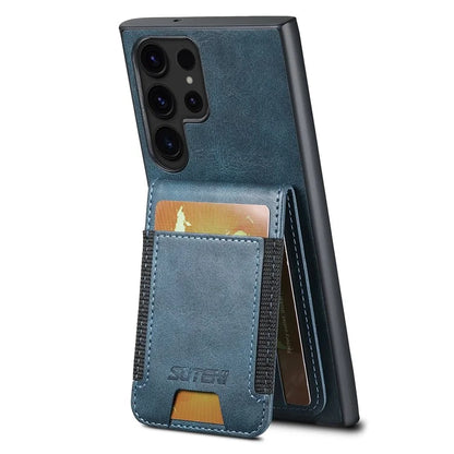 SUTENI H03 For Samsung Galaxy S24 Ultra Case Waxy Texture Vertical Flip Protective Shell