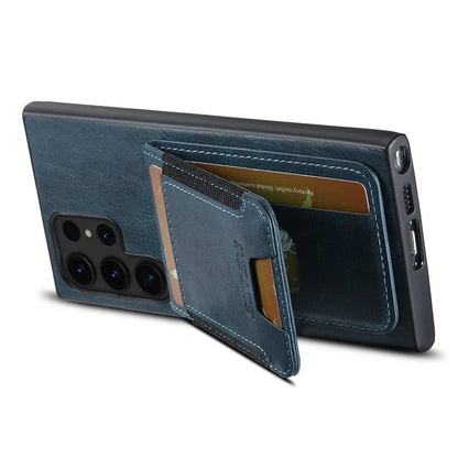SUTENI H03 For Samsung Galaxy S24 Ultra Case Waxy Texture Vertical Flip Protective Shell