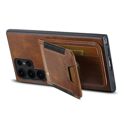 SUTENI H03 For Samsung Galaxy S24 Ultra Case Waxy Texture Vertical Flip Protective Shell