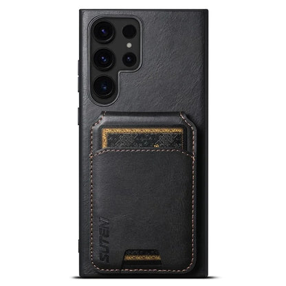 SUTENI H02 For Samsung Galaxy S24 Ultra Cell Phone Case Vertical Flip Waxy Texture Cover