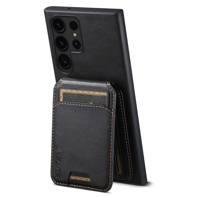 SUTENI H02 For Samsung Galaxy S24 Ultra Cell Phone Case Vertical Flip Waxy Texture Cover