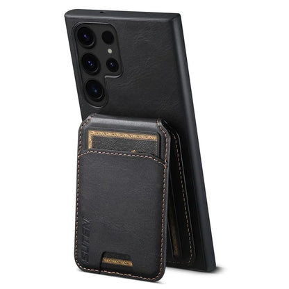 SUTENI H02 For Samsung Galaxy S24 Ultra Cell Phone Case Vertical Flip Waxy Texture Cover