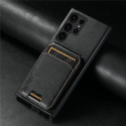 SUTENI H02 For Samsung Galaxy S24 Ultra Cell Phone Case Vertical Flip Waxy Texture Cover