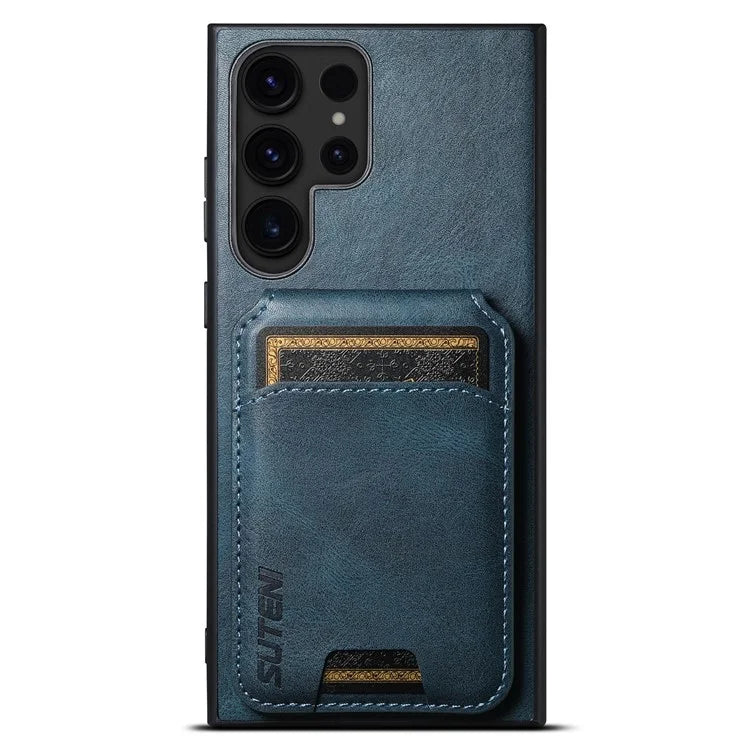 SUTENI H02 For Samsung Galaxy S24 Ultra Cell Phone Case Vertical Flip Waxy Texture Cover
