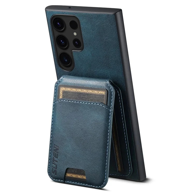SUTENI H02 For Samsung Galaxy S24 Ultra Cell Phone Case Vertical Flip Waxy Texture Cover