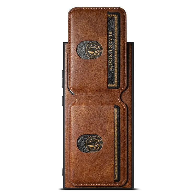 SUTENI H02 For Samsung Galaxy S24 Ultra Cell Phone Case Vertical Flip Waxy Texture Cover