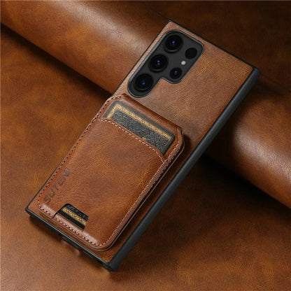 SUTENI H02 For Samsung Galaxy S24 Ultra Cell Phone Case Vertical Flip Waxy Texture Cover