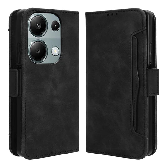 For Xiaomi Redmi Note 13 Pro 4G / Poco M6 Pro 4G Case Multiple Card Slots Leather Phone Cover