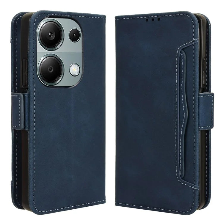 For Xiaomi Redmi Note 13 Pro 4G / Poco M6 Pro 4G Case Multiple Card Slots Leather Phone Cover