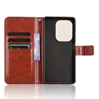 For Xiaomi Redmi Note 13 Pro 4G / Poco M6 Pro 4G Case Stand Wrist Strap Phone Cover Crazy Horse Texture