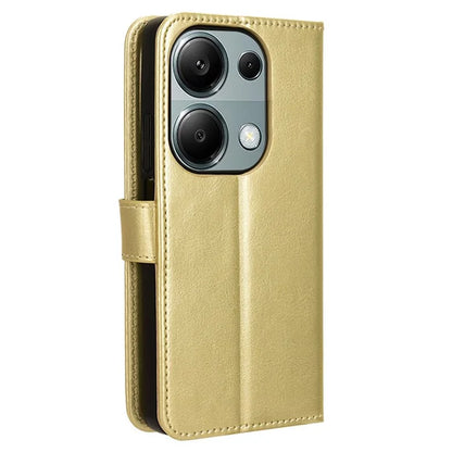 For Xiaomi Redmi Note 13 Pro 4G / Poco M6 Pro 4G Case Stand Wrist Strap Phone Cover Crazy Horse Texture