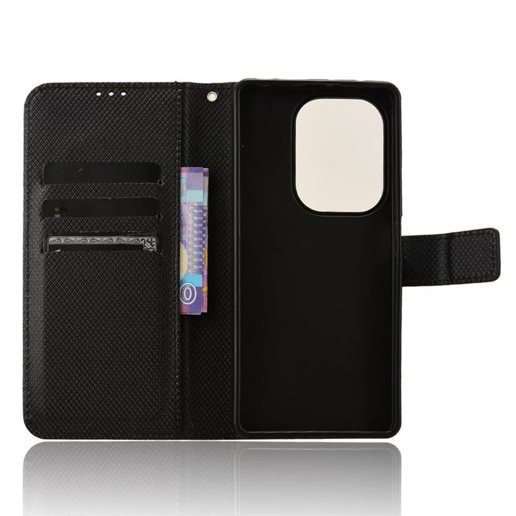 For Xiaomi Redmi Note 13 Pro 4G / Poco M6 Pro 4G Leather Case Diamond Texture Flip Protective Phone Cover