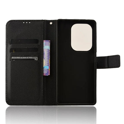 For Xiaomi Redmi Note 13 Pro 4G / Poco M6 Pro 4G Leather Case Diamond Texture Flip Protective Phone Cover