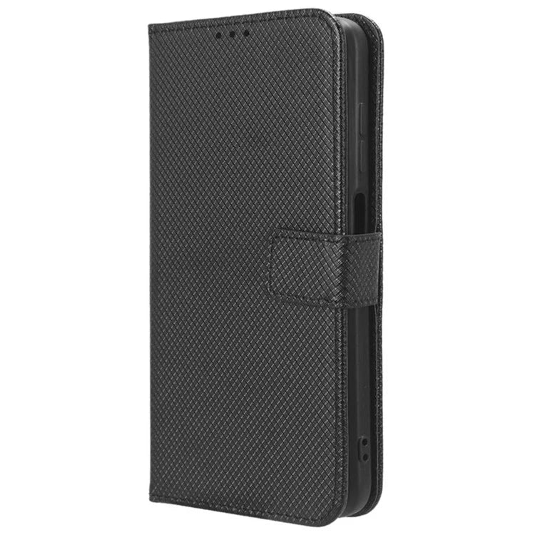 For Xiaomi Redmi Note 13 Pro 4G / Poco M6 Pro 4G Leather Case Diamond Texture Flip Protective Phone Cover