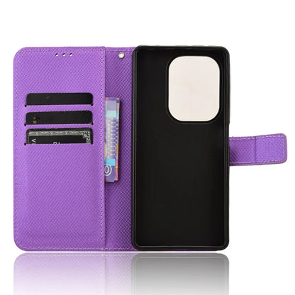 For Xiaomi Redmi Note 13 Pro 4G / Poco M6 Pro 4G Leather Case Diamond Texture Flip Protective Phone Cover