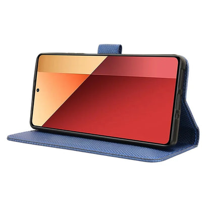 For Xiaomi Redmi Note 13 Pro 4G / Poco M6 Pro 4G Leather Case Diamond Texture Flip Protective Phone Cover