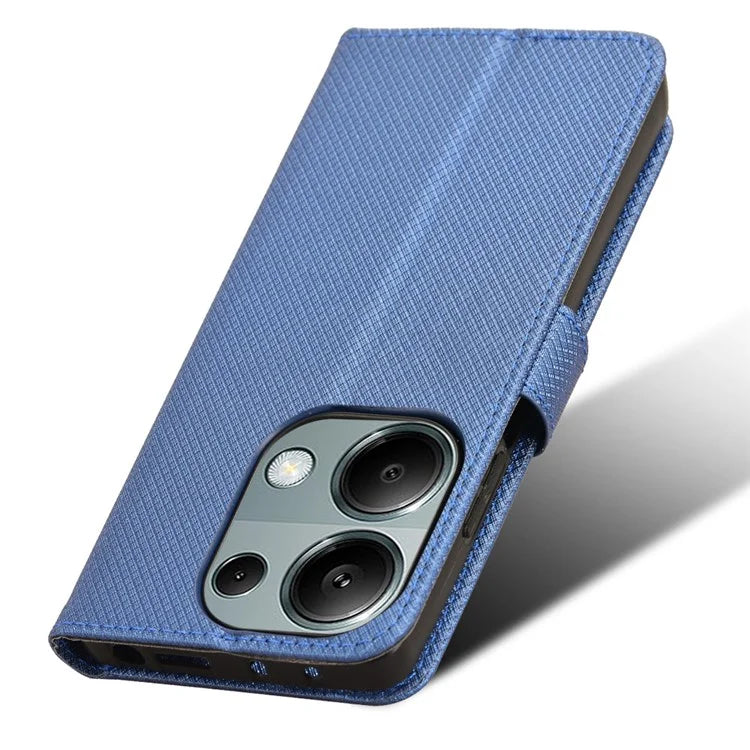 For Xiaomi Redmi Note 13 Pro 4G / Poco M6 Pro 4G Leather Case Diamond Texture Flip Protective Phone Cover