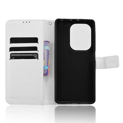 For Xiaomi Redmi Note 13 Pro 4G / Poco M6 Pro 4G Leather Case Diamond Texture Flip Protective Phone Cover