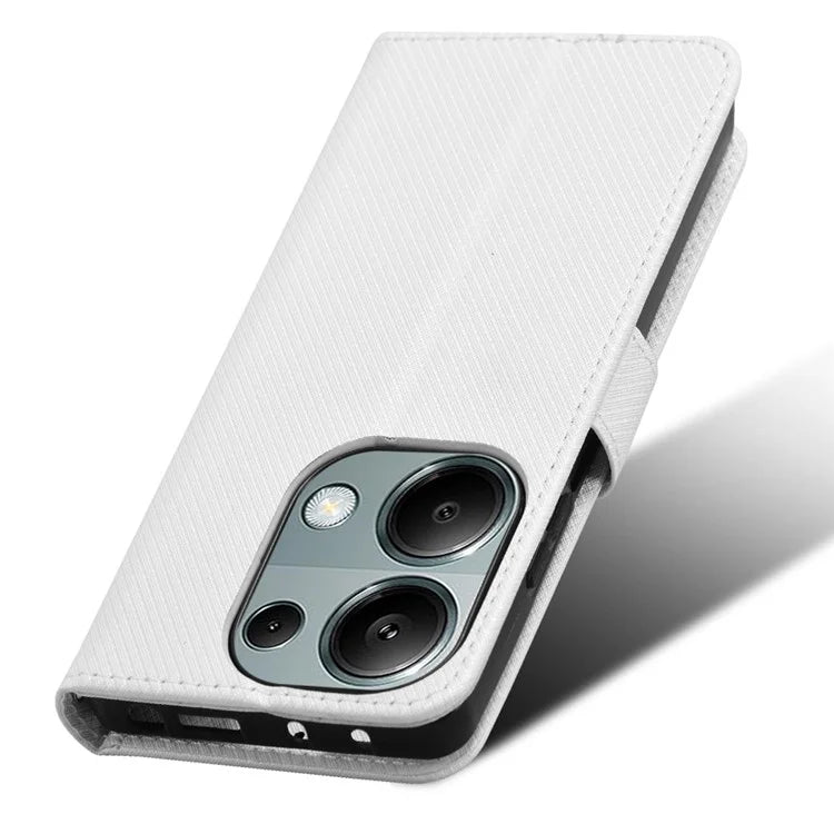 For Xiaomi Redmi Note 13 Pro 4G / Poco M6 Pro 4G Leather Case Diamond Texture Flip Protective Phone Cover