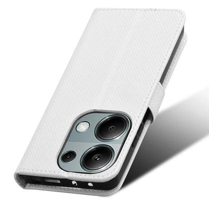 For Xiaomi Redmi Note 13 Pro 4G / Poco M6 Pro 4G Leather Case Diamond Texture Flip Protective Phone Cover