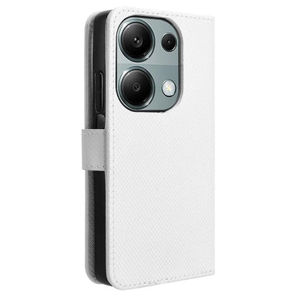For Xiaomi Redmi Note 13 Pro 4G / Poco M6 Pro 4G Leather Case Diamond Texture Flip Protective Phone Cover
