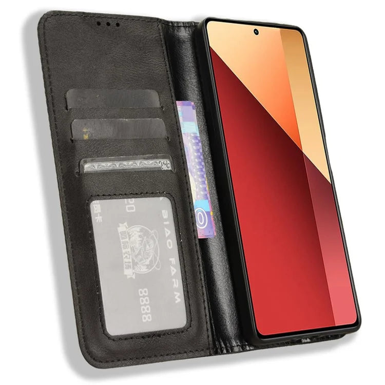 For Xiaomi Redmi Note 13 Pro 4G / Poco M6 Pro 4G Wallet Case Leather Vintage Phone Cover