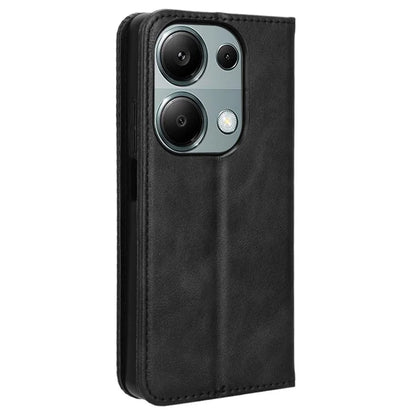 For Xiaomi Redmi Note 13 Pro 4G / Poco M6 Pro 4G Wallet Case Leather Vintage Phone Cover